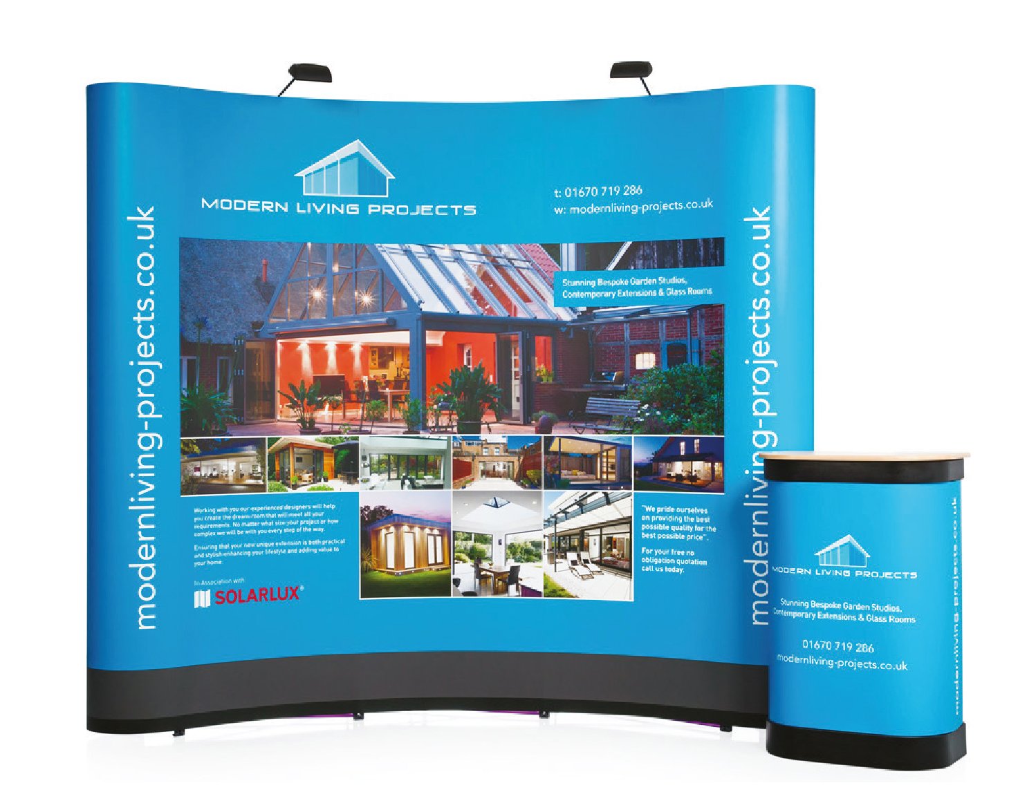 Curve pop up stand - Magic sign product