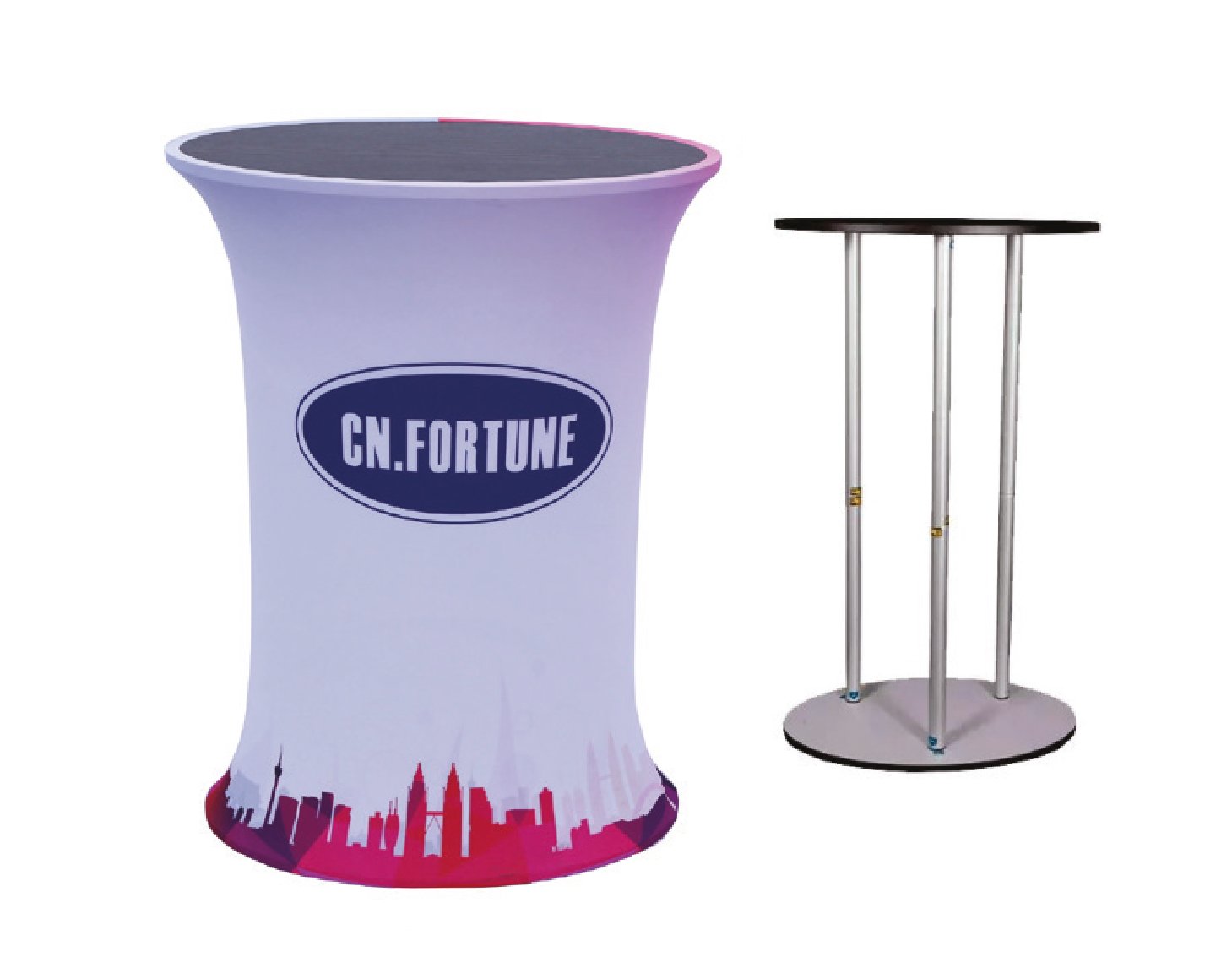 Fabric pillar table - Magic sign product
